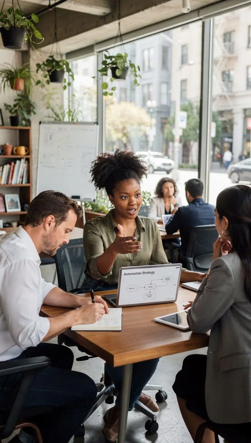Diagram showing interconnected icons representing tools for automating business and personal tasks.
